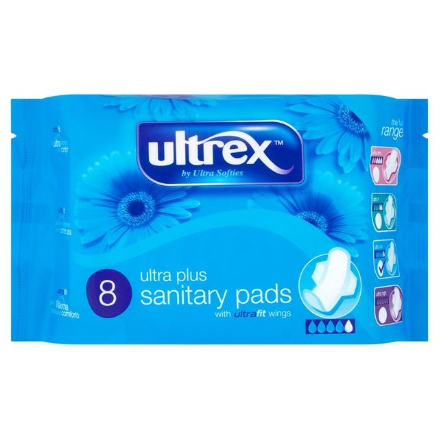 Ultrex Sanitary Pads Ultra Plus 12x8pk