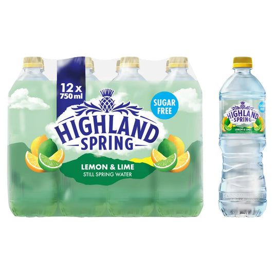 Highland Spring Sugar Free Lemon & Lime Water 750ml