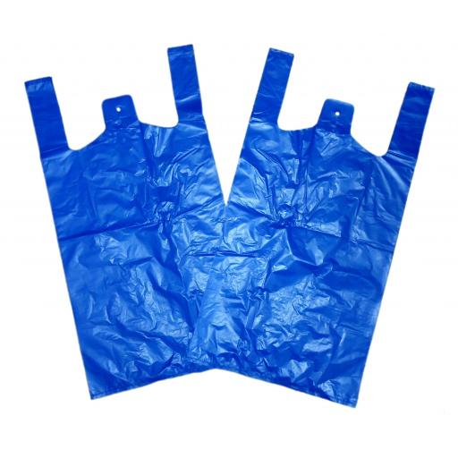 Bulls Blue Medium Polythene Carrier Bags 11×17×21