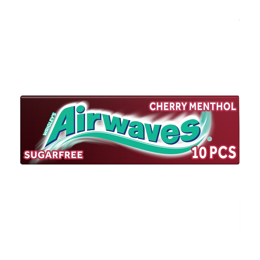 Airwaves Cherry Menthol Sugarfree Chewing Gum 10 Pieces