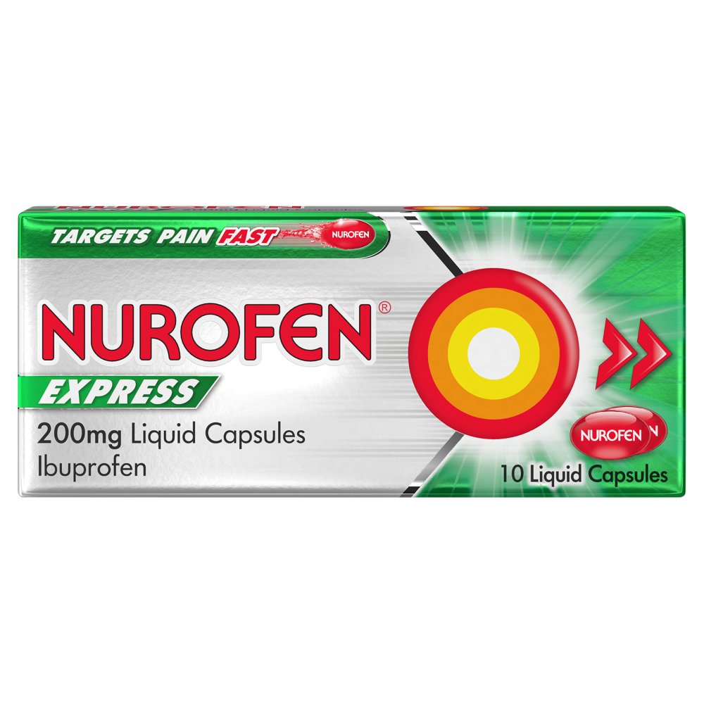 Nurofen Express 200mg Liquid Capsules 10 Capsules