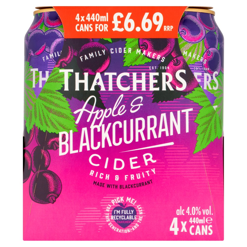 Thatchers Apple & Blackcurrant Cider 440ml