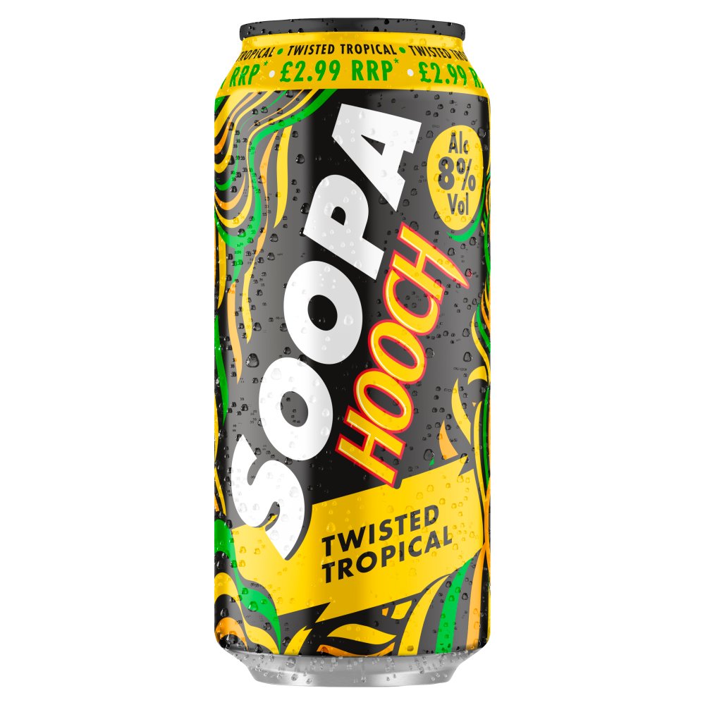 Soopa Hooch Twisted Tropical 8 x 440ml PM£2.99