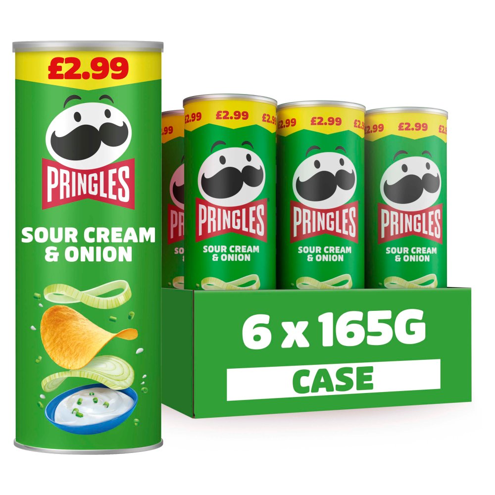 Flame Grilled Steak Pringles (6x165g) - Savory Steak Flavor