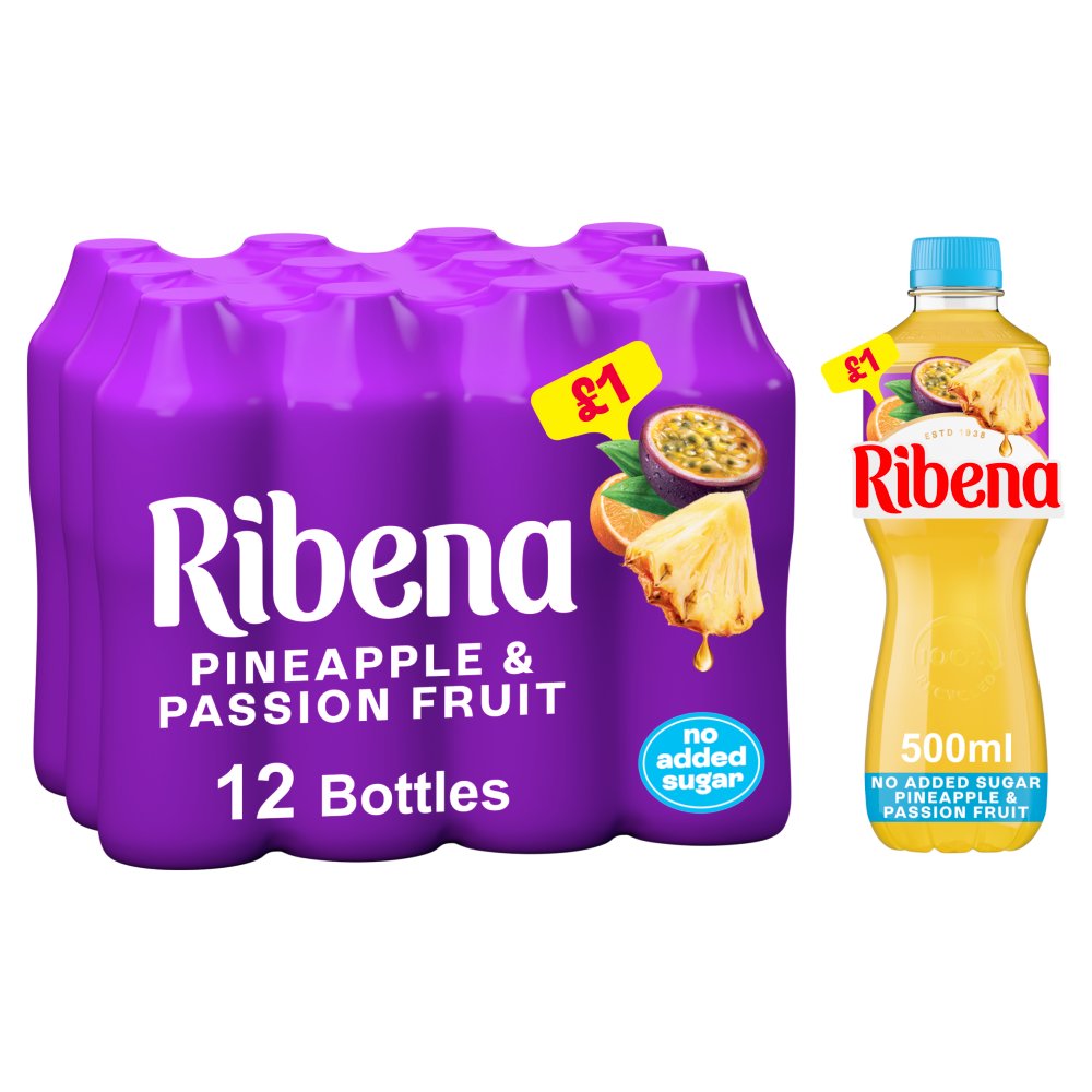Ribena Pineapple & Passion Fruit Juice Drink 500ml
