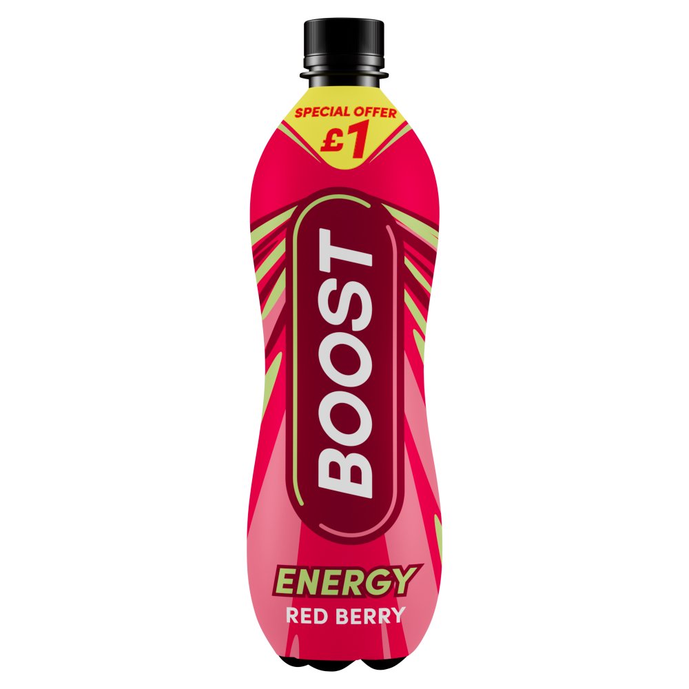 Boost Red Berry Energy Drink 500ml | Fruity Energy Boost