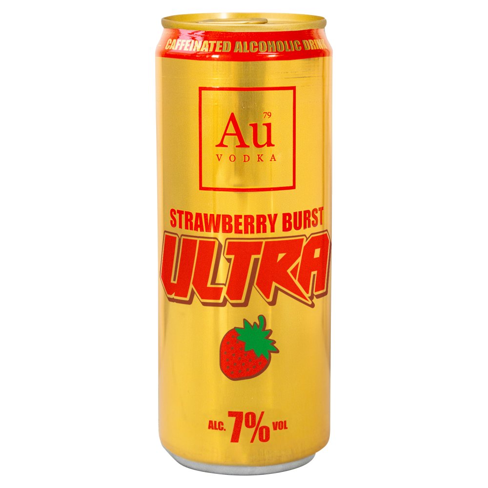 Au Vodka Strawberry Burst Ultra Cans 500ml