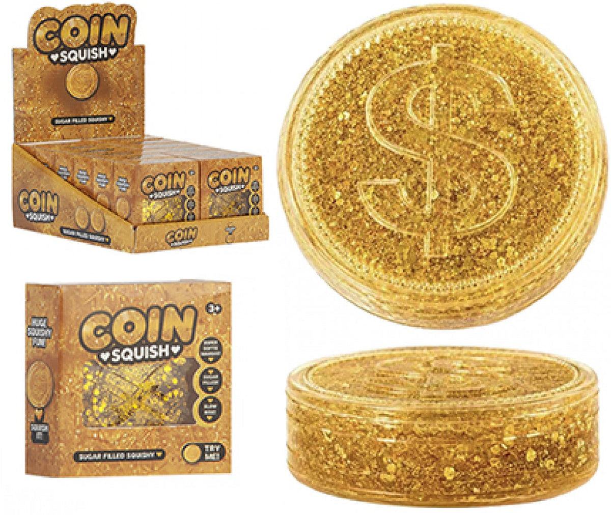 Gold Dollar Coin Maltose Squishy 8.5cm