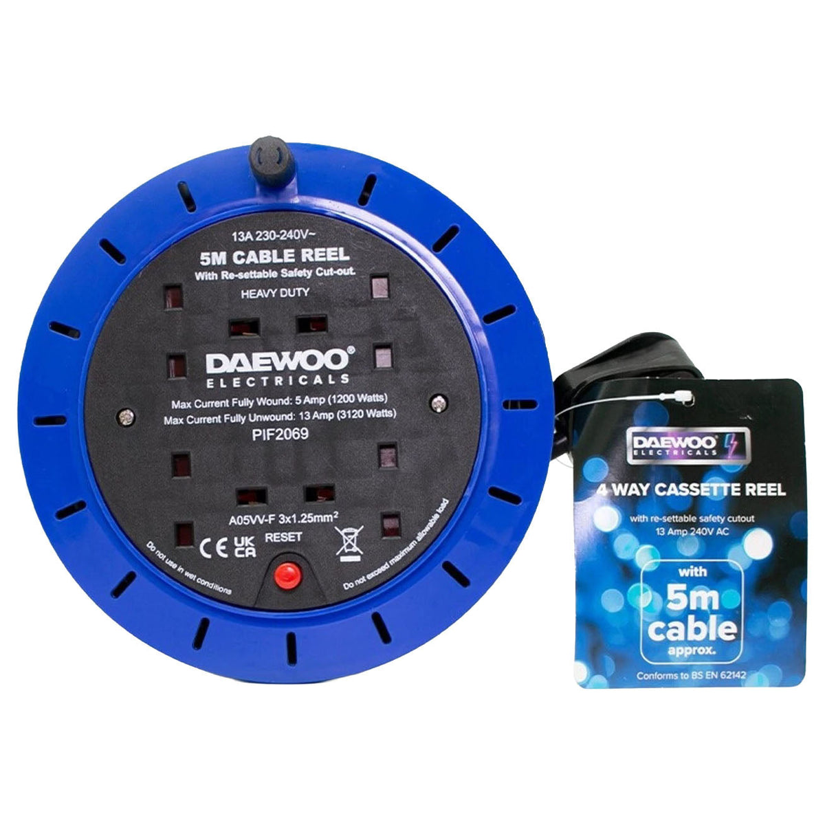 4 Gang 5 Metre Cassette Reel - 800