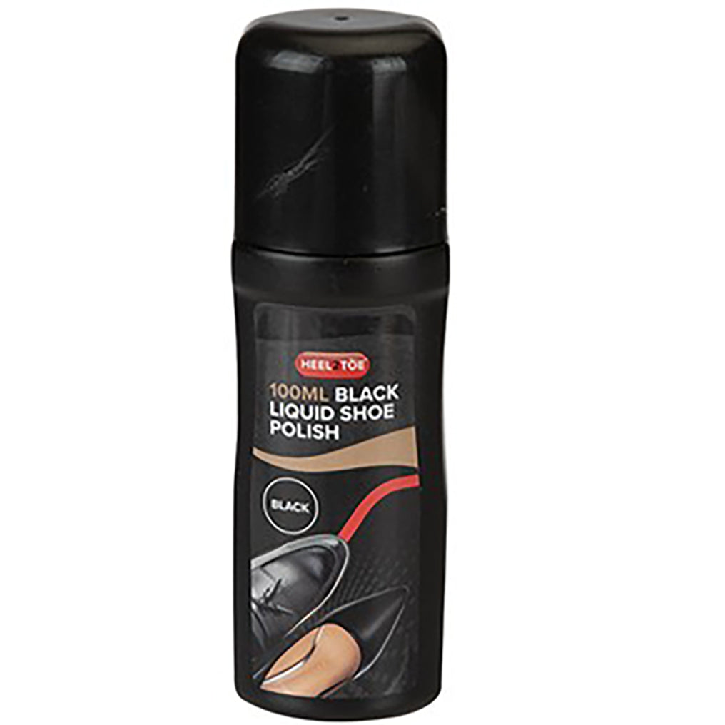 Heel2Toe Black Liquid Shoe Polish 100ml