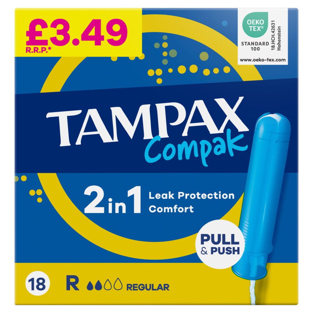 Tampax Compak Regular 6 x 18pk PM£3.49