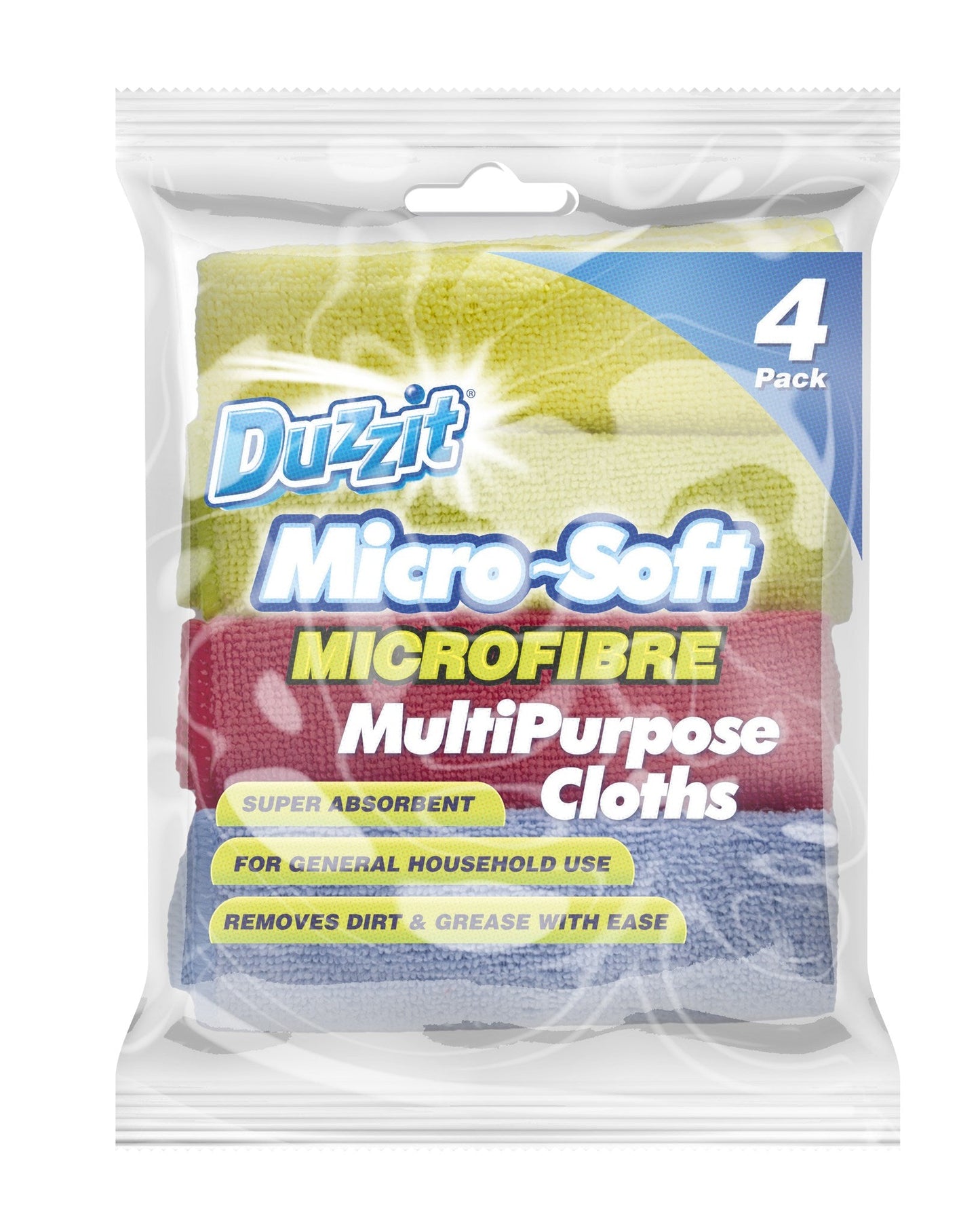 Duzzit Microfibre Cloths 4pk