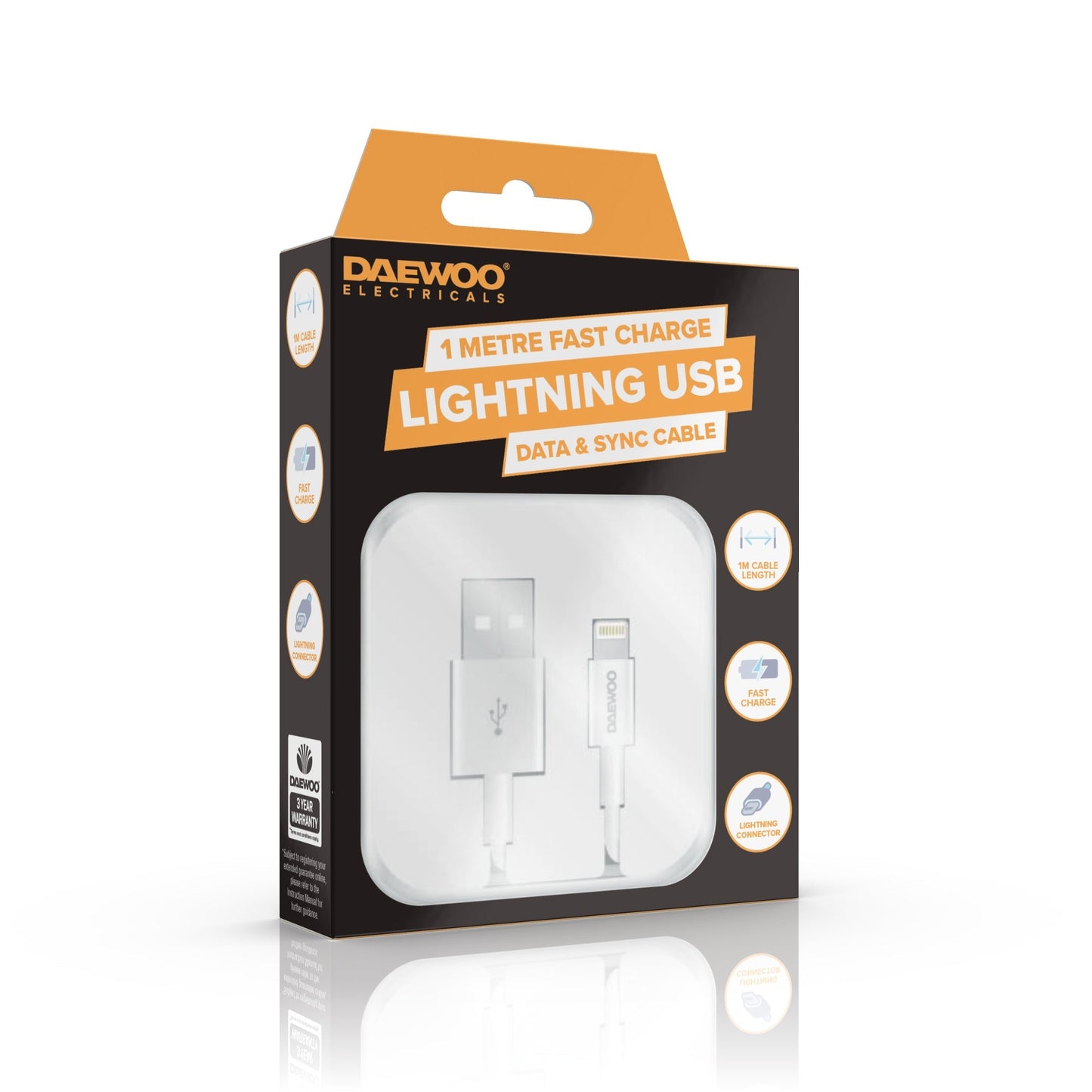 1 Metre USB-A To 8 Pin Lightning Cable - 50