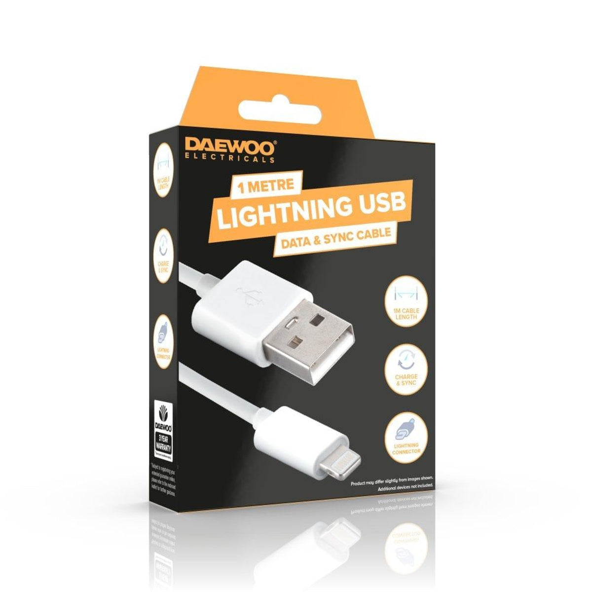 1 Metre USB-A To 8 Pin Lightning Cable 1A - 50