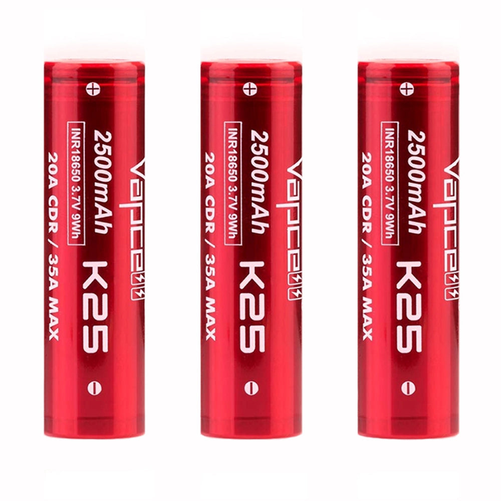 Vapcell K25 18650 2500mAh Rechargeable Battery