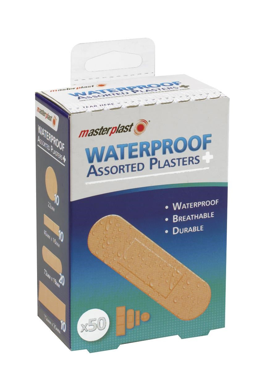 Masterplast Asst W/Proof Plasters 50pk