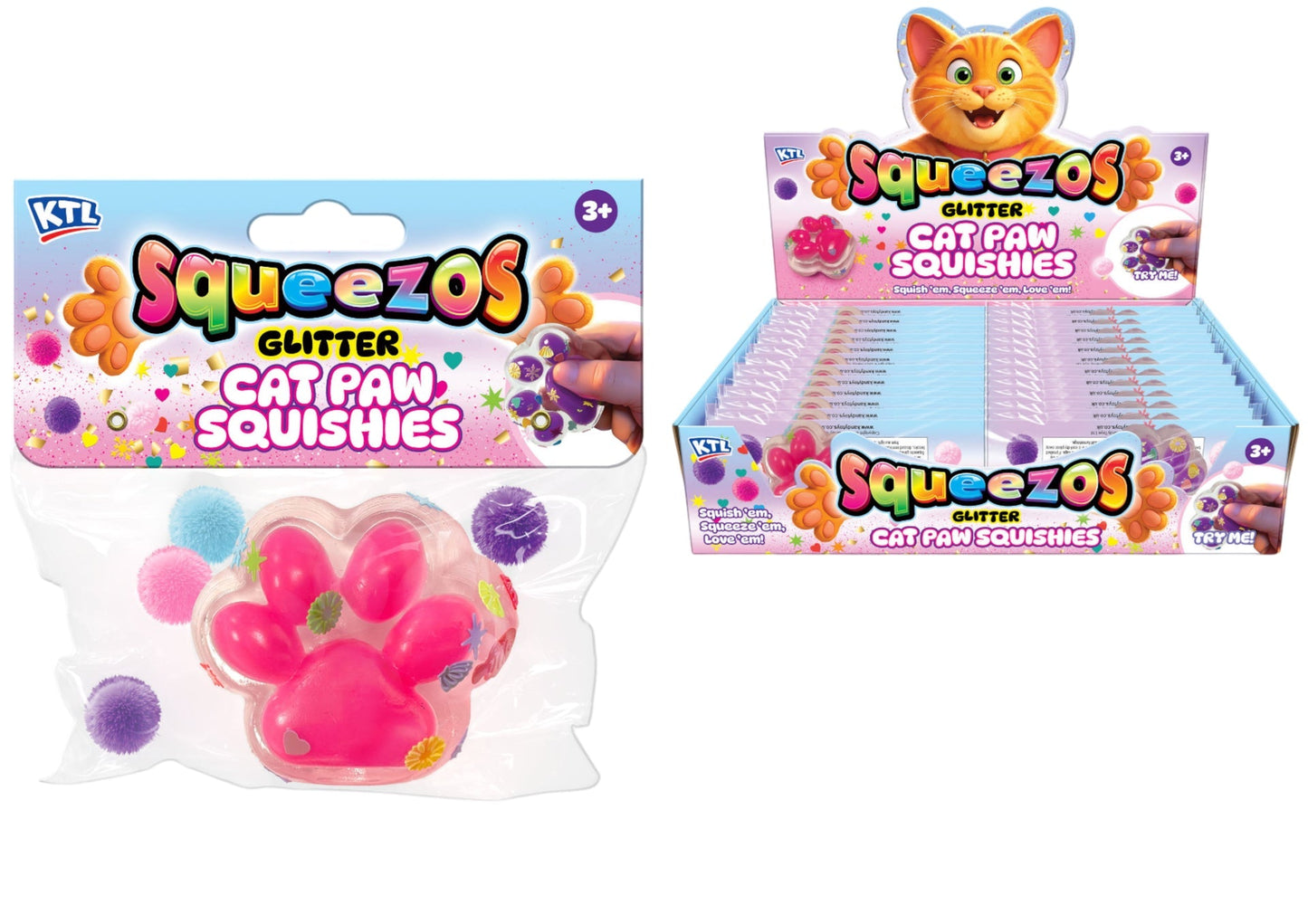 KTL Squishy Fluffy Cat Paw Squishies
