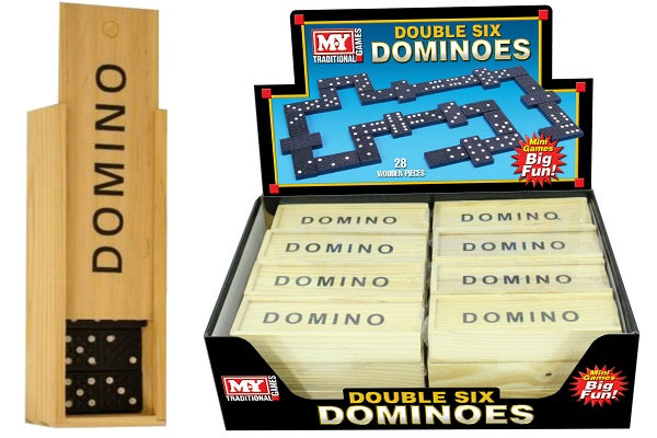 M.Y 6" Dominoes In Wood Box