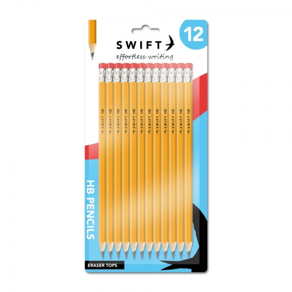 HB Pencils Eraser Top 12pk