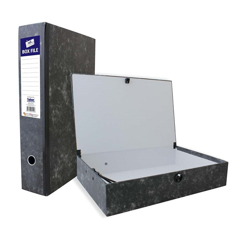 A4 Black Box File With Document Clip
