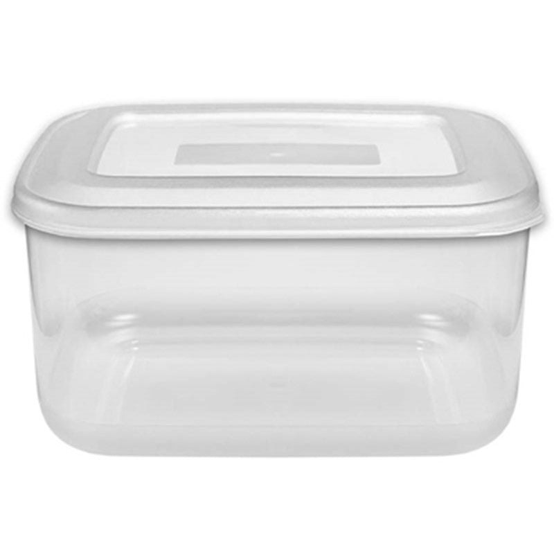 1L Square Food Container Clear Base & Lid