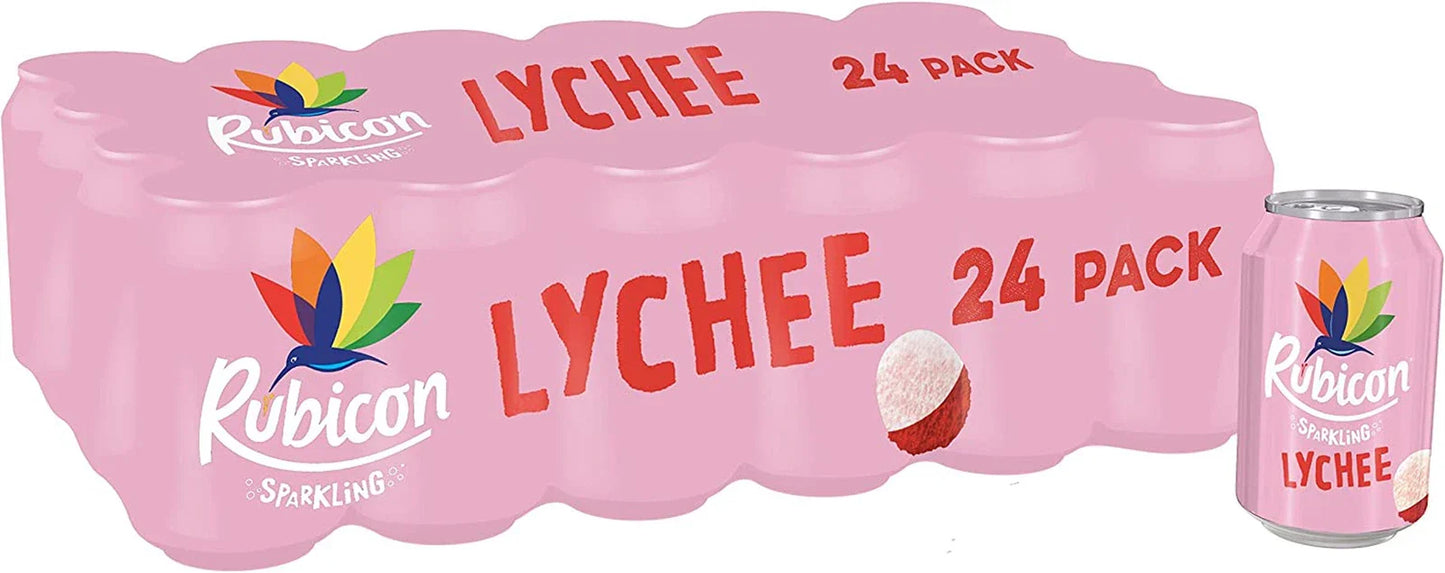 Rubicon Sparkling Lychee Juice Soft Drink 330ml