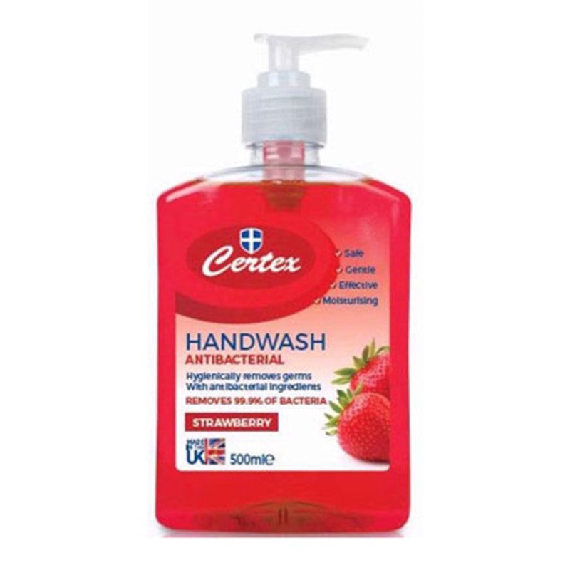 Certex Strawberry Antibacterial Handwash 500ml