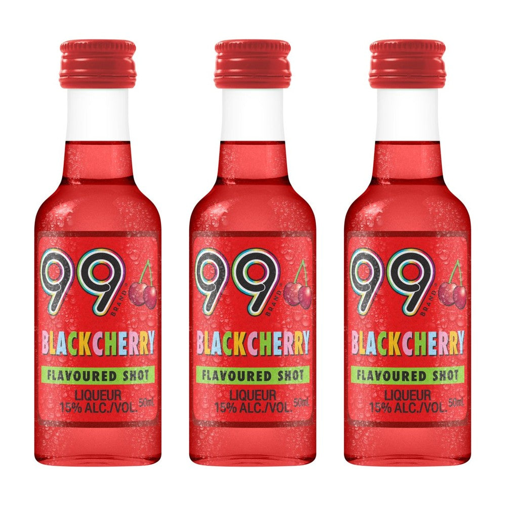 99 Brand Black Cherry Liqueur 5cl Shot, Pack of 3