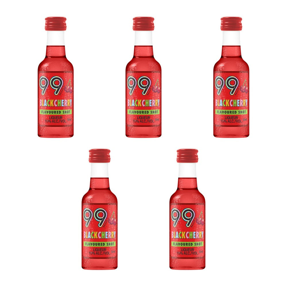 99 Brand Black Cherry Liqueur 5cl Shot, Pack of 5