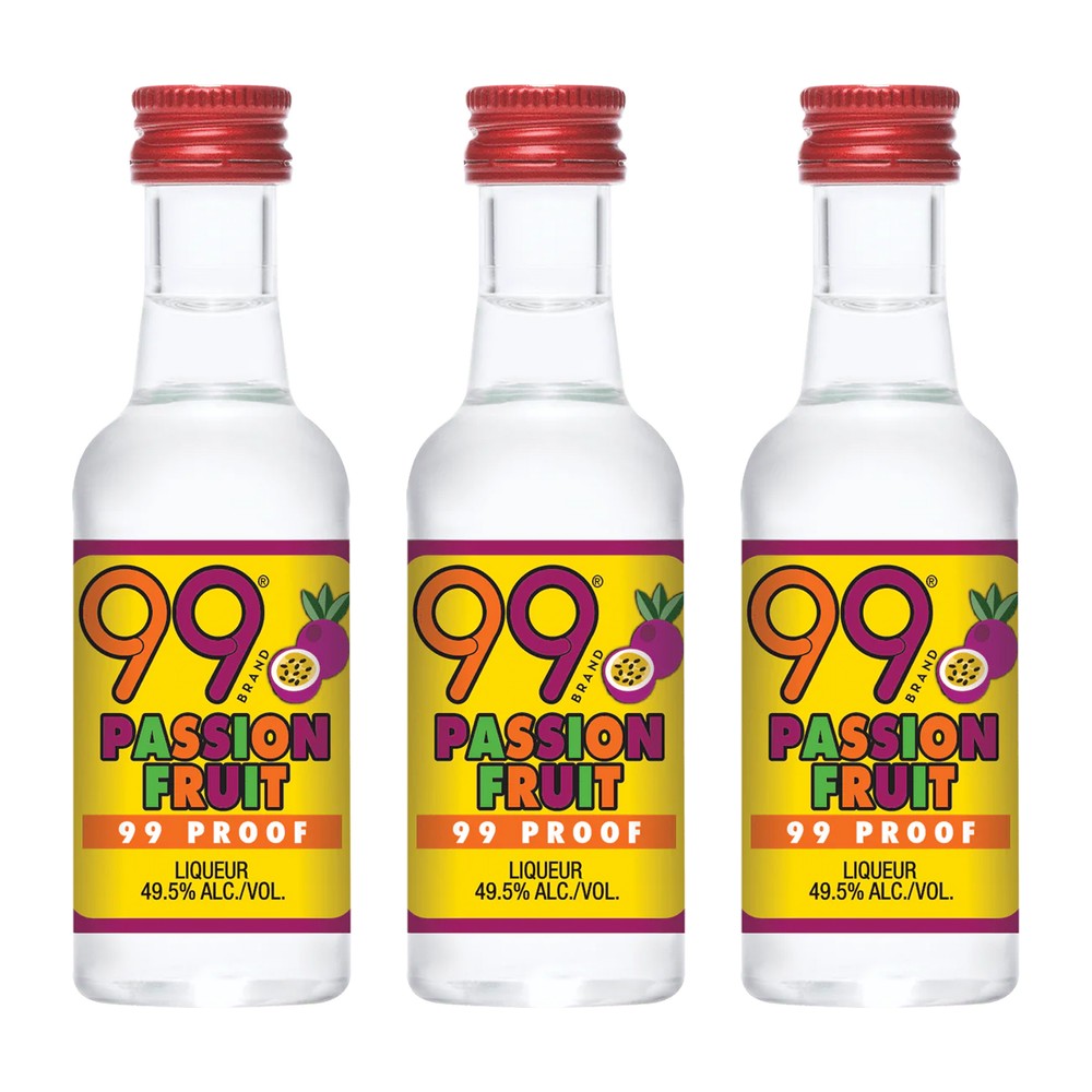 99 Brand Passion Fruit Liqueur 5cl Shot, Pack of 3