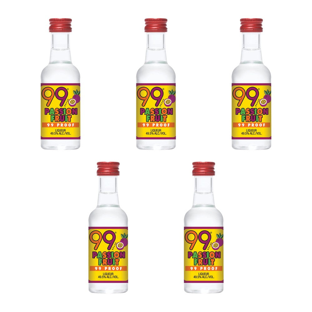 99 Brand Passion Fruit Liqueur 5cl Shot, Pack of 5