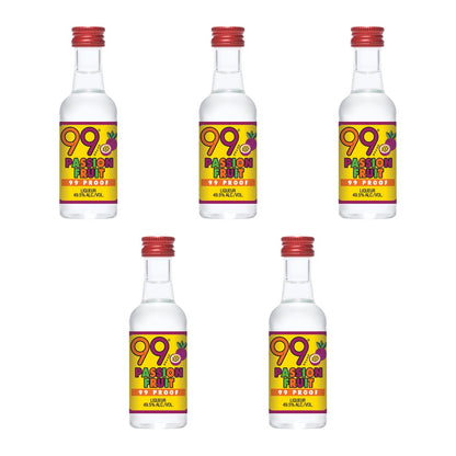 99 Brand Passion Fruit Liqueur 5cl Shot, Pack of 5