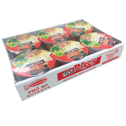 Oh! Ricey Pho Noodles Beef Flavour 6 x 71g
