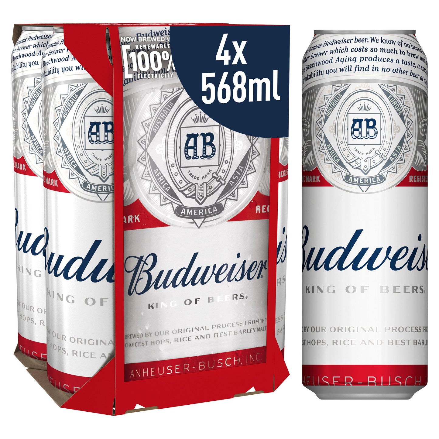 Budweiser Pint 6X4x568ml ALC 4.5% VOL