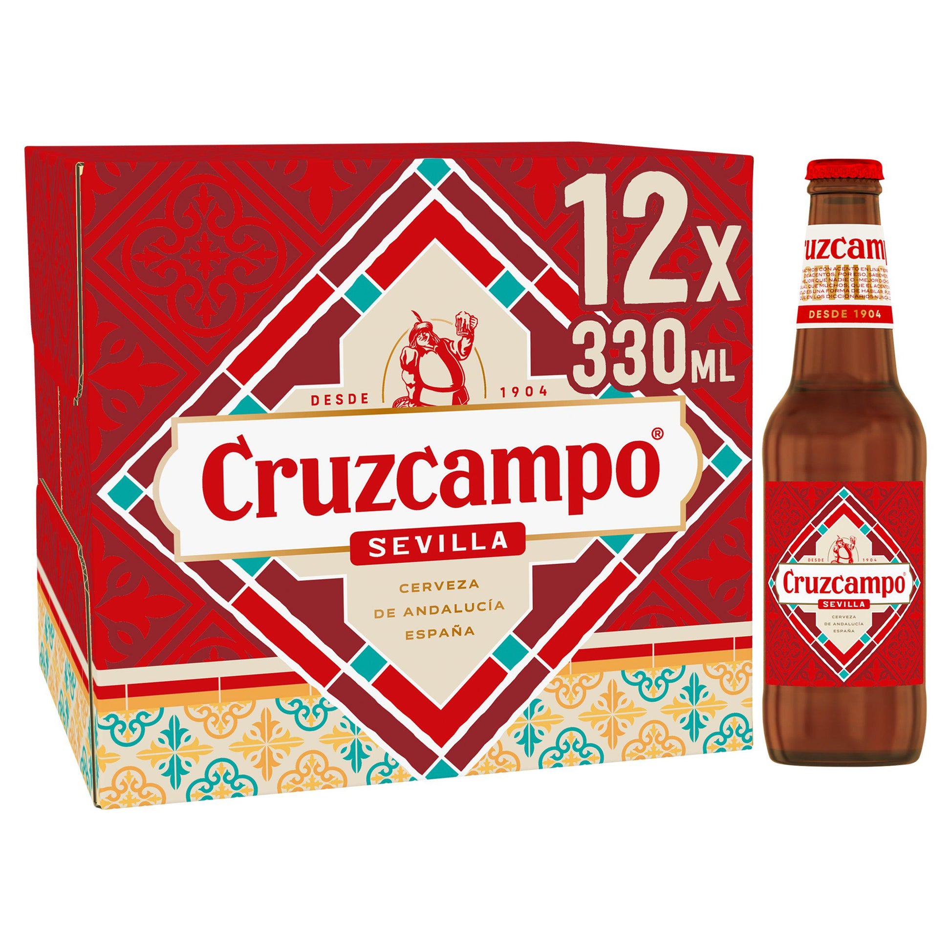 Cruzcampo Sevilla Lager Beer Bottle 12 x 330ml