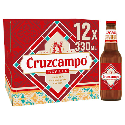 Cruzcampo Sevilla Lager Beer Bottle 12 x 330ml