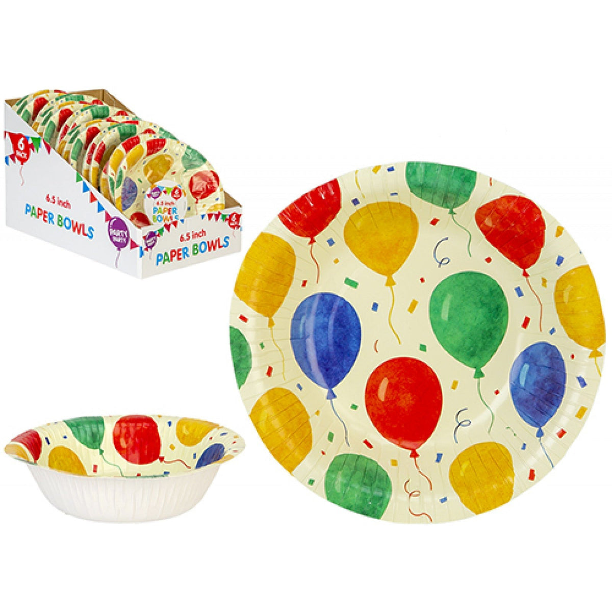 Party Party 6.5 Inch Paper Bowls 6 Pack