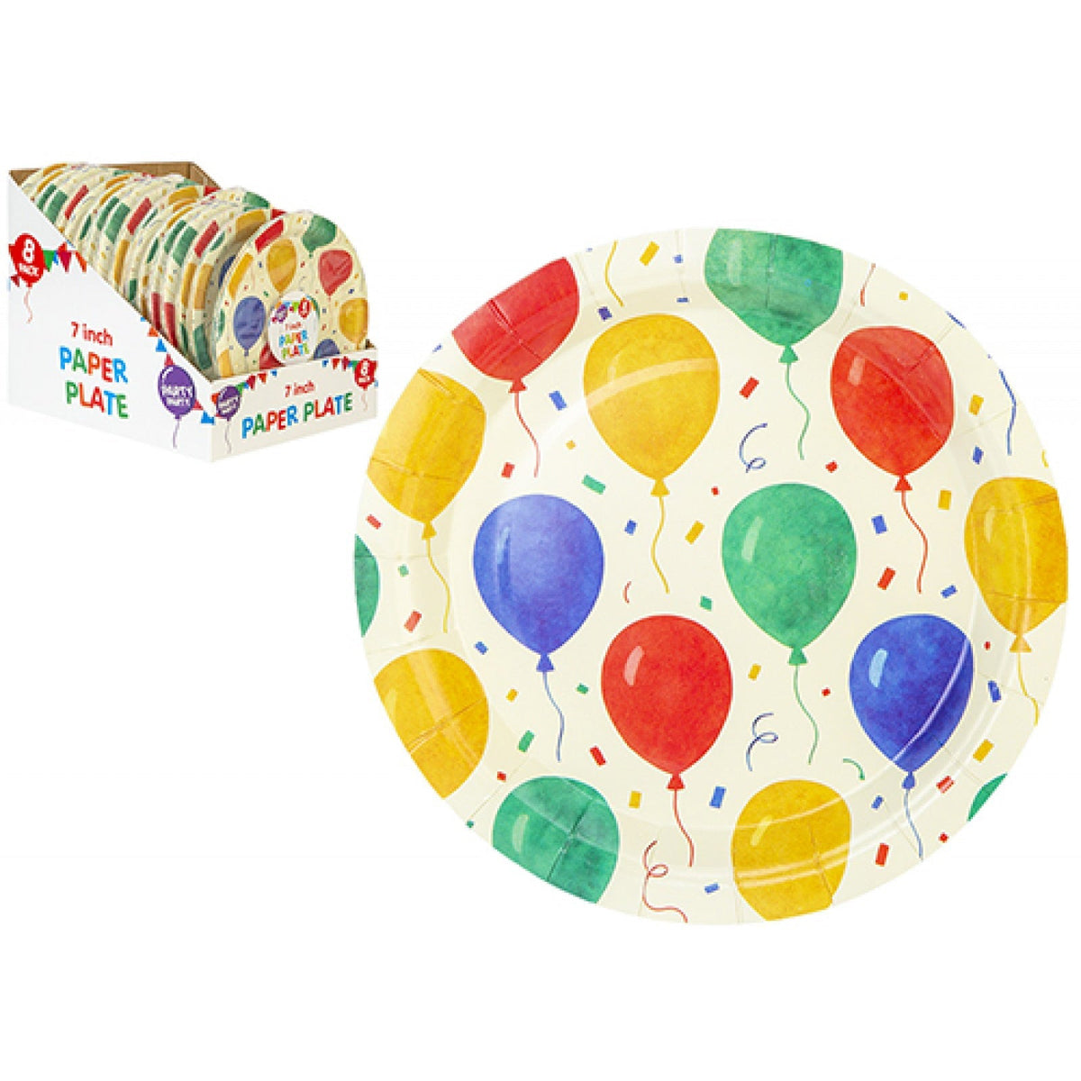 Party Party 7 Inch Paper Plates 8 Pack