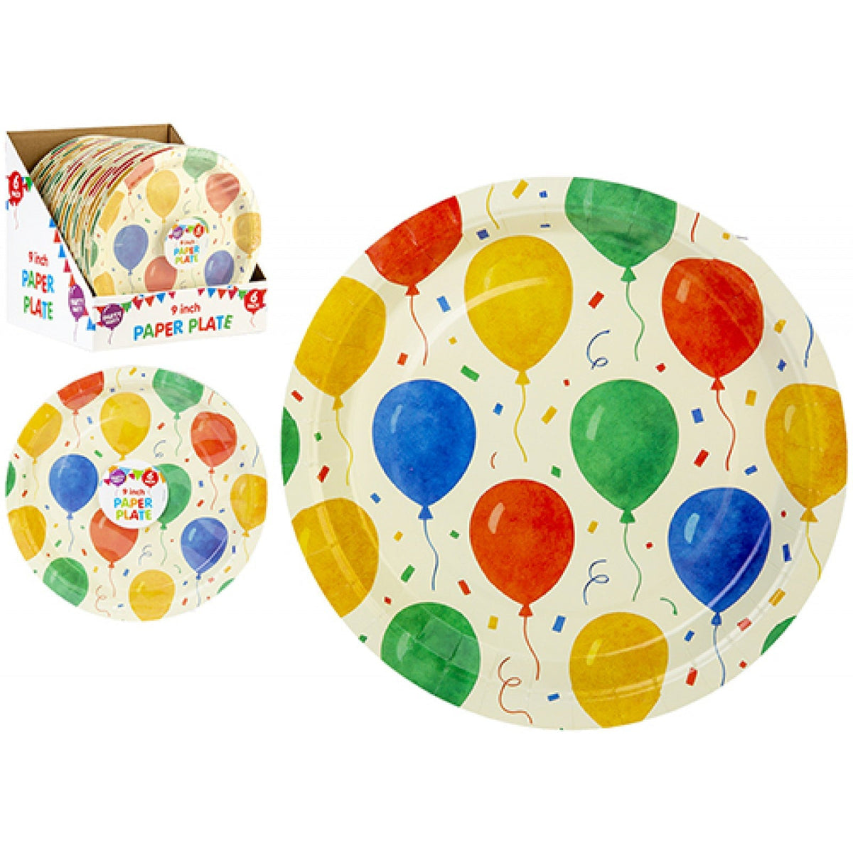 Party Party 9 Inch Paper Plates 6 Pack