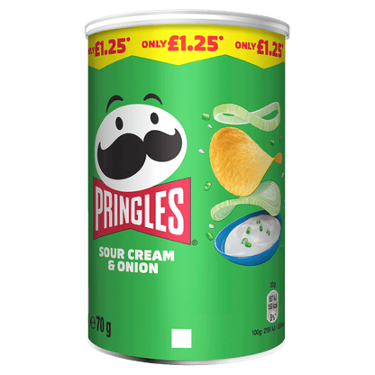 Pringles Sour Cream & Onion Crisps 70g