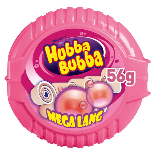 Hubba Bubba Chewing Gum Tape Fancy Fruit 56g 12pk