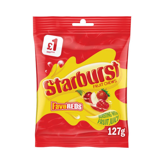 Starburst Fave Reds Fruit Chews 127g – Fruity Sharing Bag