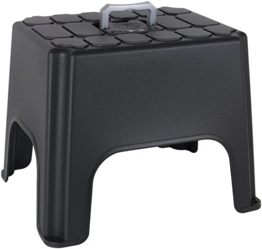 Step Stool with Carrying Handle Ebony & Platinum