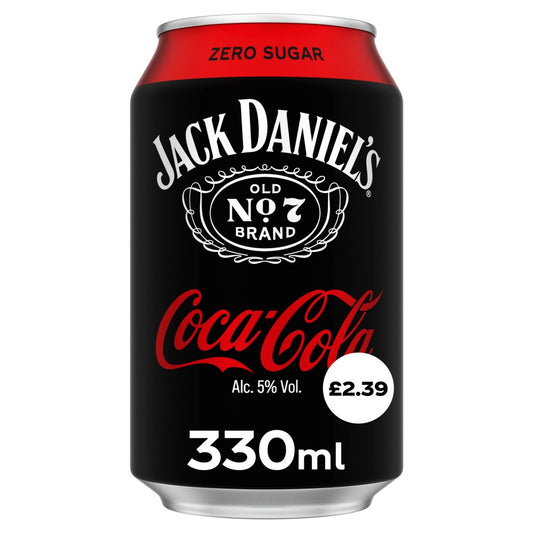 Jack Daniel's and Coca-Cola Zero 330ml