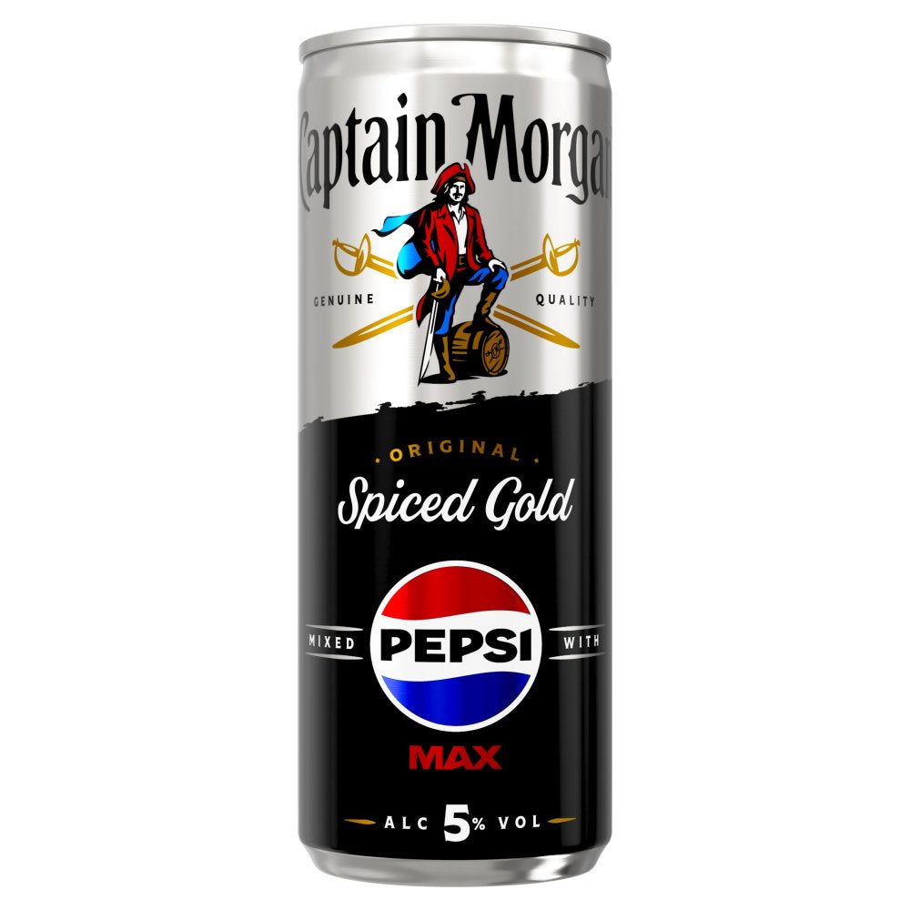 Captain Morgan Original Spiced Gold & Pepsi Max 250ml