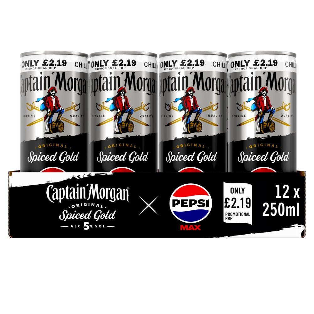 Captain Morgan Original Spiced Gold & Pepsi Max 250ml