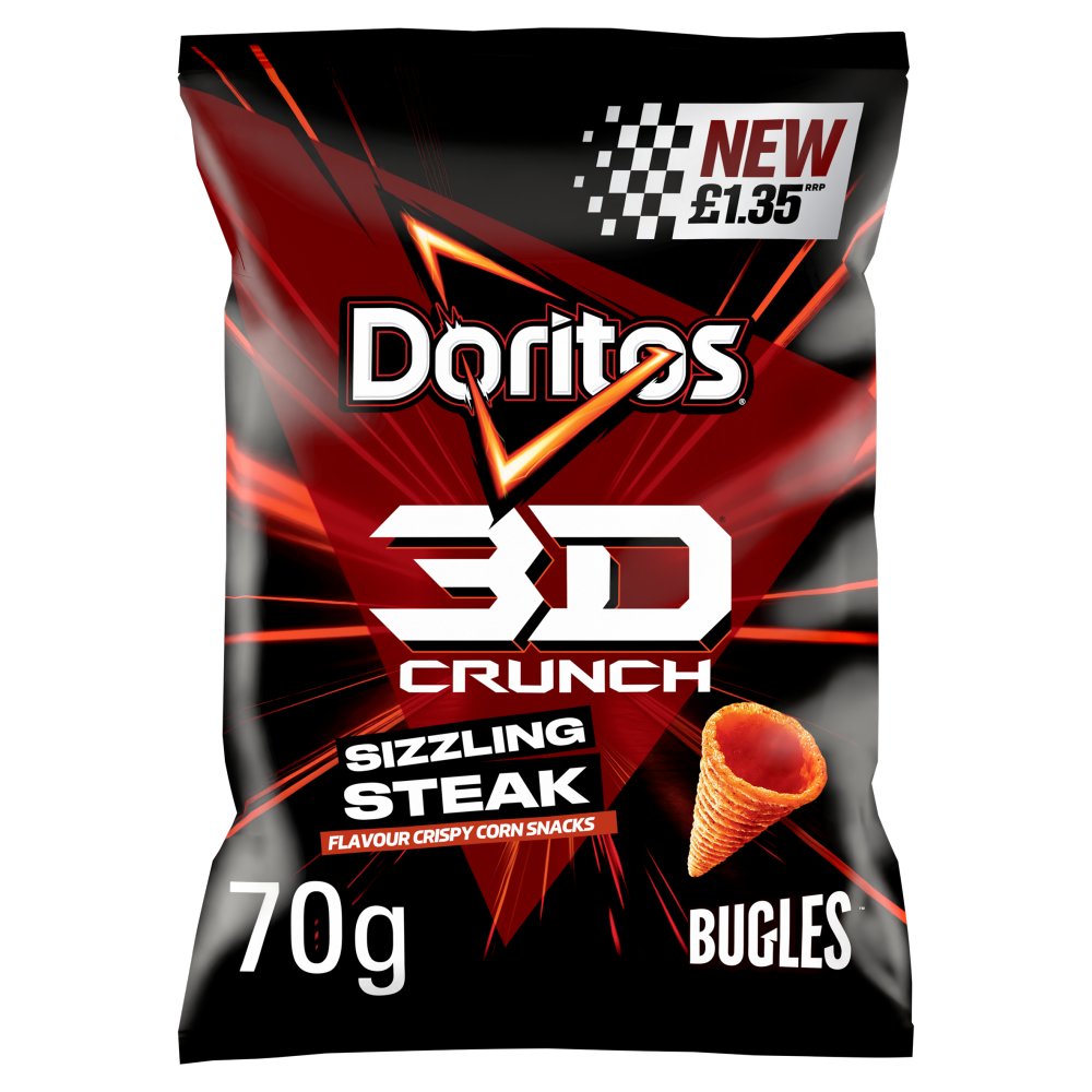 Doritos 3D Steak Crunch Sizzling Crisps 70g