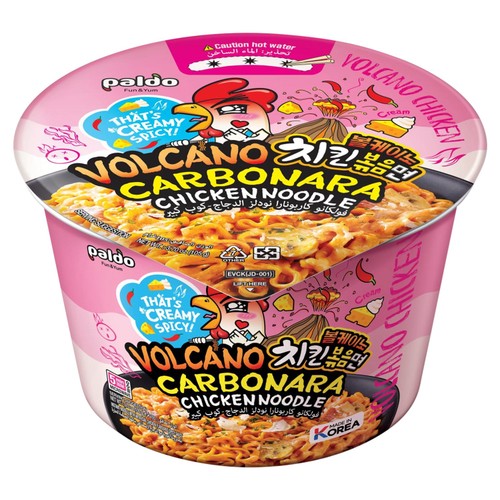 Paldo Volcano Carbonara Chicken Noodle Bowl 6 x 105g