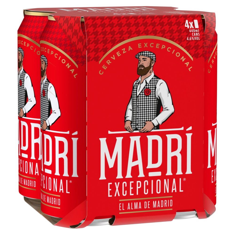 Madri Excepcional Premium Lager Beer Can 440ml
