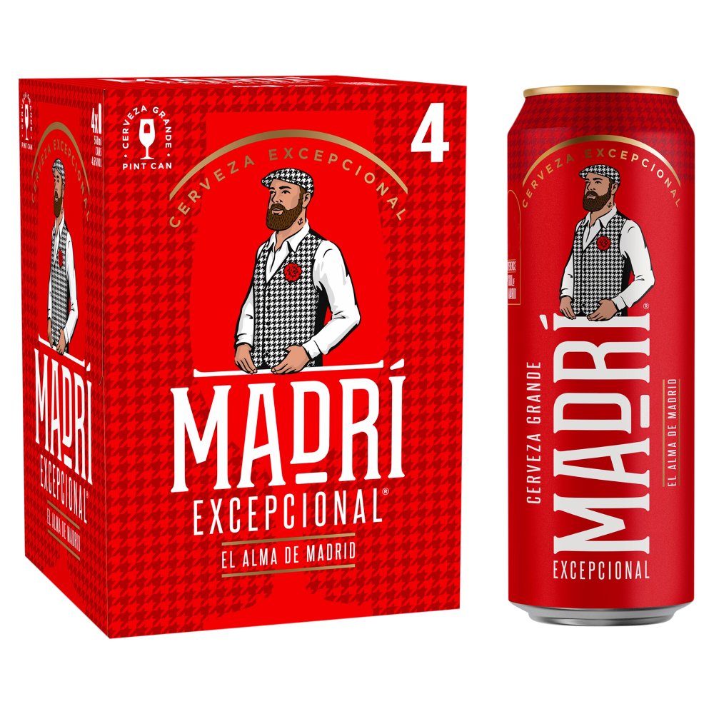 Madri Excepcional Lager Pint Cans 568ml